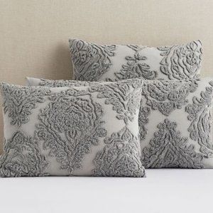 Pair (2) Pottery Barn Renee Candlewick Sateen Euro Shams